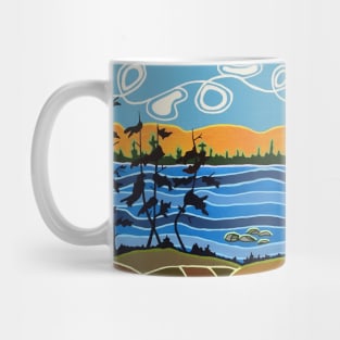 True North in Blue Mug